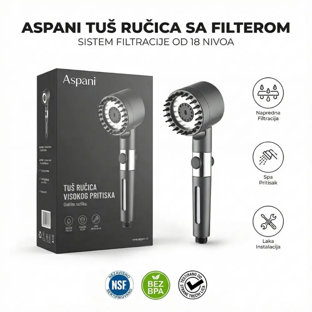 Tuš sa Pojačanim Pritiskom i Filterom